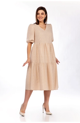 Платье Ольга Стиль С751в бежевый