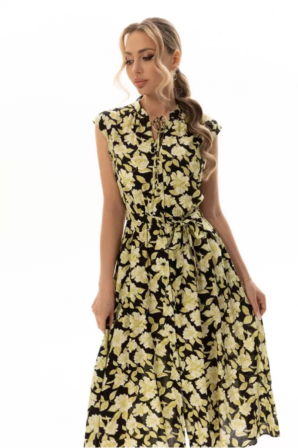 Платье Golden Valley 4934-2 черный с оливковым 