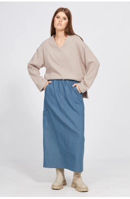 Юбка EOLA 2456 темно-голубой 