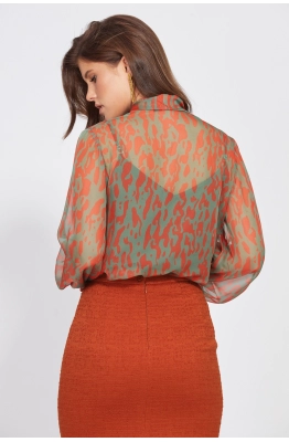 Блуза EOLA 2459 хаки/оранжевый 