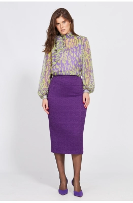 Блуза EOLA 2459 фиолетовый/салатовый 