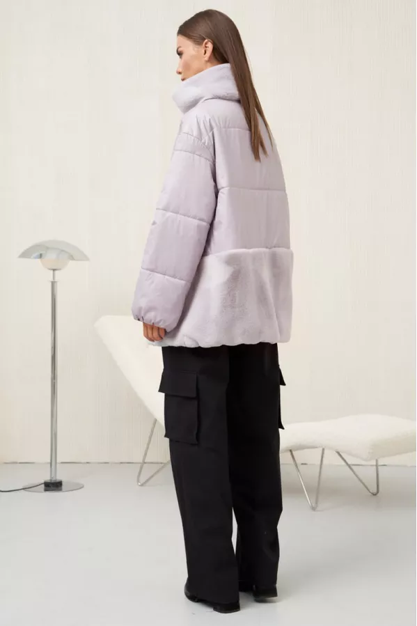 Куртка Фантазия Мод 4608 серебряно-розовый 