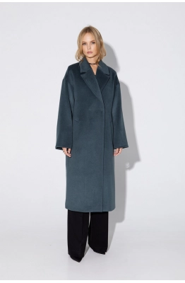 Пальто PiRS 4847 серо-бирюзовый  Пальто PiRS 4847 серо-бирюзовый