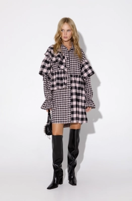 Платье-рубашка PiRS 4873 розовый 