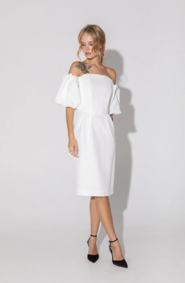 Платье PiRS 4984в белый  Платье PiRS 4984в белый