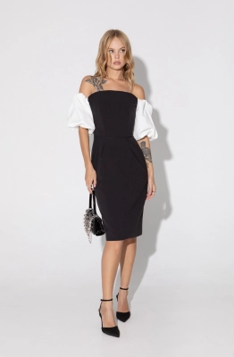 Платье PiRS 4984 черно-белый 