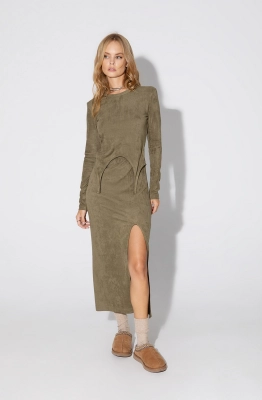 Платье PiRS 5072 хаки 