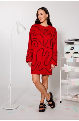 Платье КО-КО 4.28.2 красный 