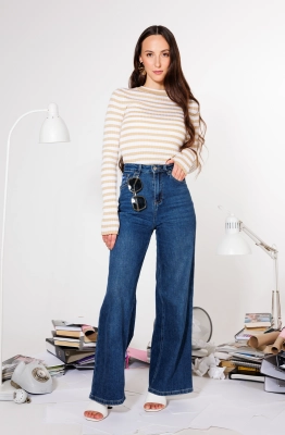 Джемпер КО-КО 21-026 бело-бежевый  Джемпер КО-КО 21-026 бело-бежевый