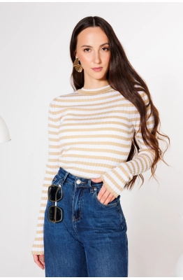Джемпер КО-КО 21-026 бело-бежевый 