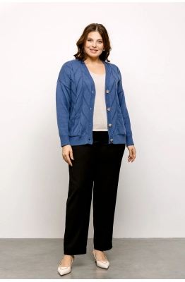 Кардиган RomGil РВ0030-ХЛ2 индиго Кардиган RomGil РВ0030-ХЛ2 индиго