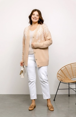 Кардиган RomGil РВ0031-ХЛ2 крем-брюле  Кардиган RomGil РВ0031-ХЛ2 крем-брюле