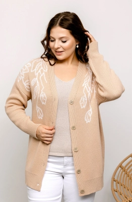 Кардиган RomGil РВ0031-ХЛ2 крем-брюле  Кардиган RomGil РВ0031-ХЛ2 крем-брюле