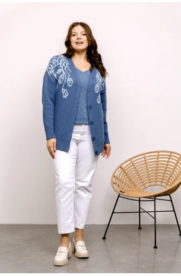 Кардиган RomGil РВ0031-ХЛ2 индиго  Кардиган RomGil РВ0031-ХЛ2 индиго