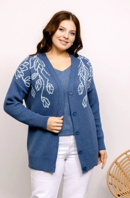Кардиган RomGil РВ0031-ХЛ2 индиго  Кардиган RomGil РВ0031-ХЛ2 индиго