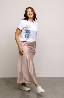 Джемпер RomGil РП0010-ХЛ2 белый, индиго, крем-брюле 