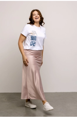 Джемпер RomGil РП0010-ХЛ2 белый, индиго, крем-брюле 