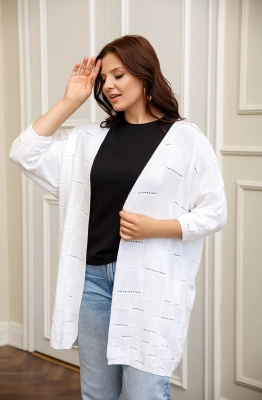 Кардиган RomGil ТЗ477-5 белый  Кардиган RomGil ТЗ477-5 белый