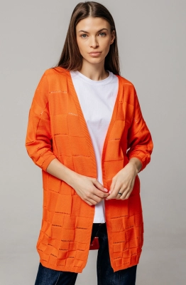 Кардиган RomGil ТЗ477-5 ярко-оранжевый  Кардиган RomGil ТЗ477-5 ярко-оранжевый