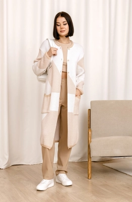 Кардиган RomGil РВ0013-ХЛ2 молочный, крем-брюле, белый Кардиган RomGil РВ0013-ХЛ2 молочный, крем-брюле, белый