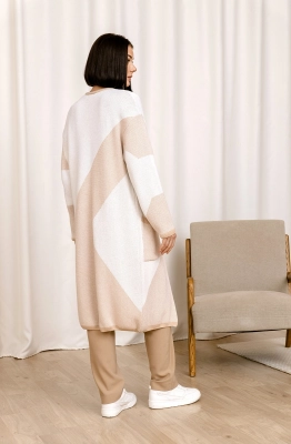 Кардиган RomGil РВ0013-ХЛ2 молочный, крем-брюле, белый Кардиган RomGil РВ0013-ХЛ2 молочный, крем-брюле, белый