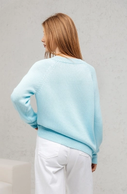 Джемпер RomGil РВ0016-ХЛ2 бледно-голубой Джемпер RomGil РВ0016-ХЛ2 бледно-голубой