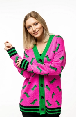 Кардиган RomGil РВ0078-АК2 ярко-розовый  Кардиган RomGil РВ0078-АК2 ярко-розовый