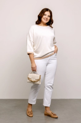 Джемпер RomGil РВ0014-ХЛ2 молочный, крем-брюле, белый Джемпер RomGil РВ0014-ХЛ2 молочный, крем-брюле, белый