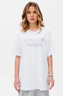 Футболка КО-КО М 21.24 белый/розовый  Футболка КО-КО М 21.24 белый/розовый