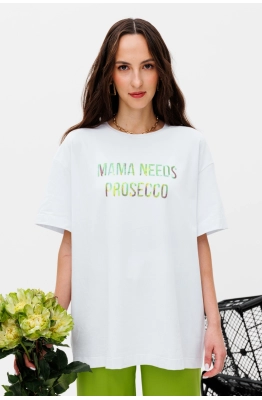 Футболка КО-КО М 21.24 белый/зеленый  