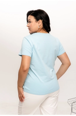 Джемпер RomGil РП0008-ХЛ2 бледно-голубой Джемпер RomGil РП0008-ХЛ2 бледно-голубой