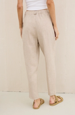 Брюки DAVA 116 натуральный лен  Брюки DAVA 116 натуральный лен