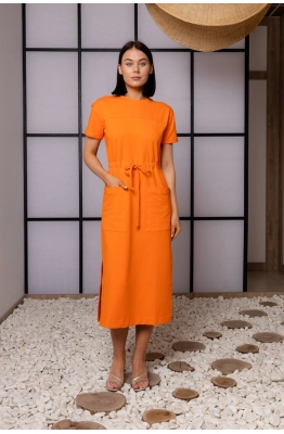 Платье RomGil ТЗ841ЛФ оранжевый 