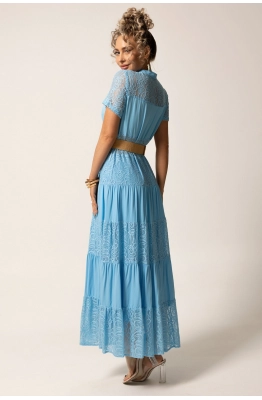 Платье Golden Valley 4917-1 голубой  Платье Golden Valley 4917-1 голубой