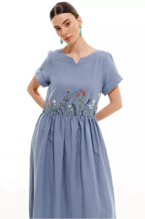 Платье ELLETTO LIFE 1003 сине-голубой 