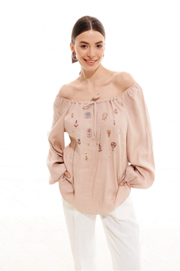 Блуза ELLETTO LIFE 3706 бежевый Блуза ELLETTO LIFE 3706 бежевый