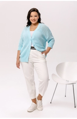 Кардиган RomGil РВ0044-ХЛ4 бледно-голубой 
