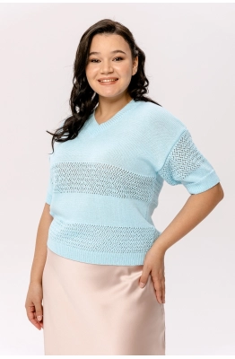 Джемпер RomGil РВ0049-ХЛ4 бледно-голубой 