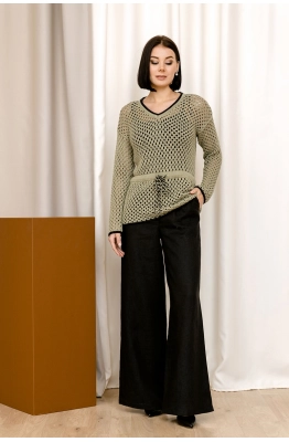 Джемпер RomGil РВ0040-ХЛ4 серо-зеленый 