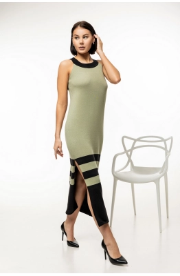 Платье RomGil РВ0041-ХЛ4 серо-зеленый 