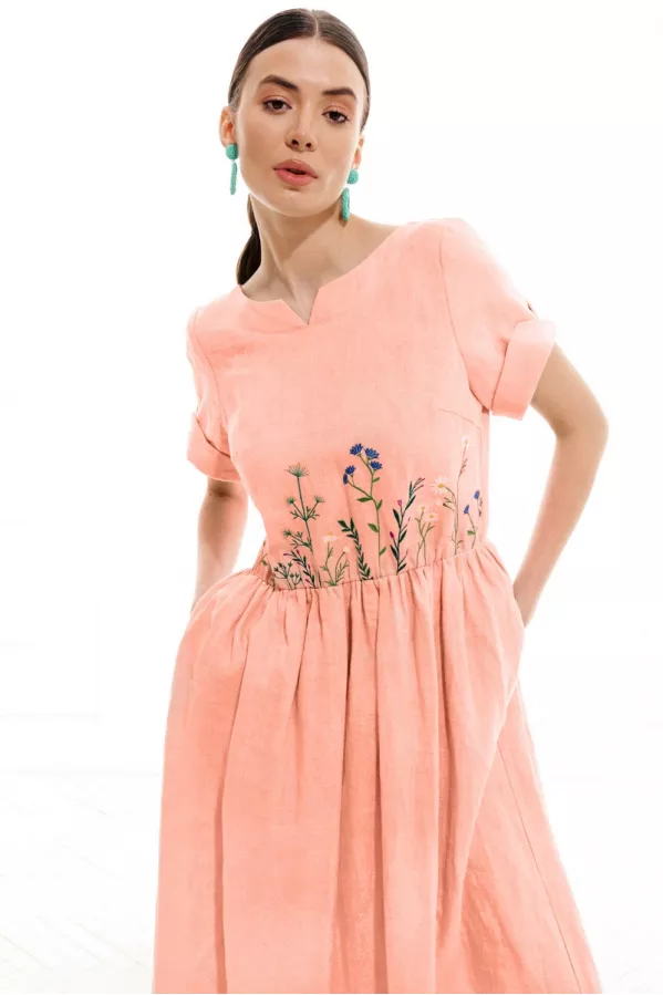 Платье ELLETTO LIFE 1003 персиковый 