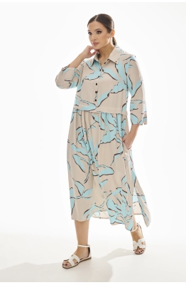 Платье DAVA 1172 серо-голубой 