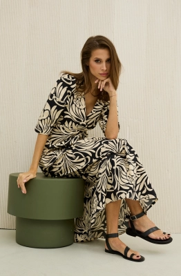 Платье DAVA 1206 черно-бежевый 