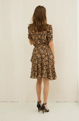 Платье DAVA 1209 черный-оранжевый 