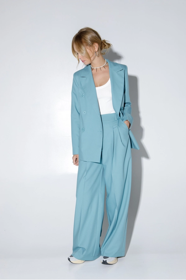 Костюм-двойка PiRS 5211 серо-бирюзовый  Костюм-двойка PiRS 5211 серо-бирюзовый