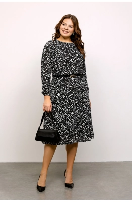 Платье RomGil РТ0011-ПЭ2 черный/молочный