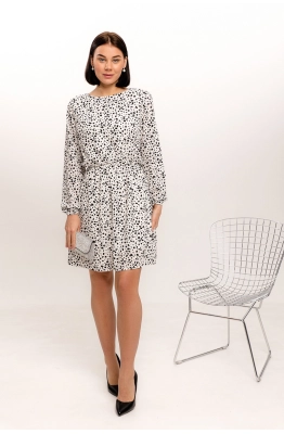 Платье RomGil РТ0033-ПЭ2 молочный/черный