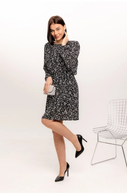 Платье RomGil РТ0033-ПЭ2 черный/молочный