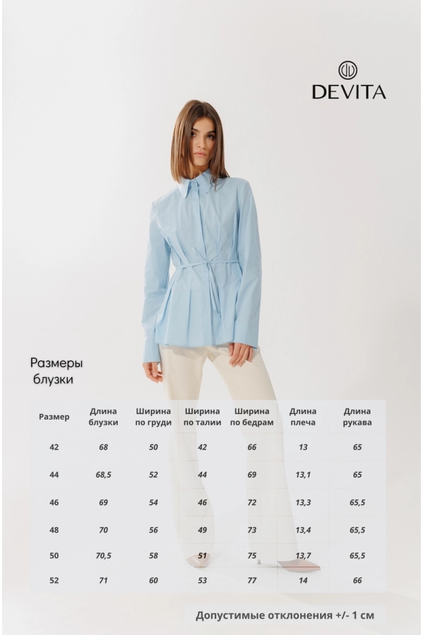 Блуза DEVITA 6013 голубой Блуза DEVITA 6013 голубой