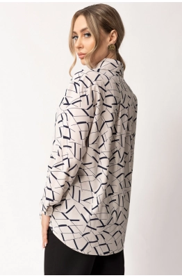 Блуза Golden Valley 2343 бежево-синий Блуза Golden Valley 2343 бежево-синий